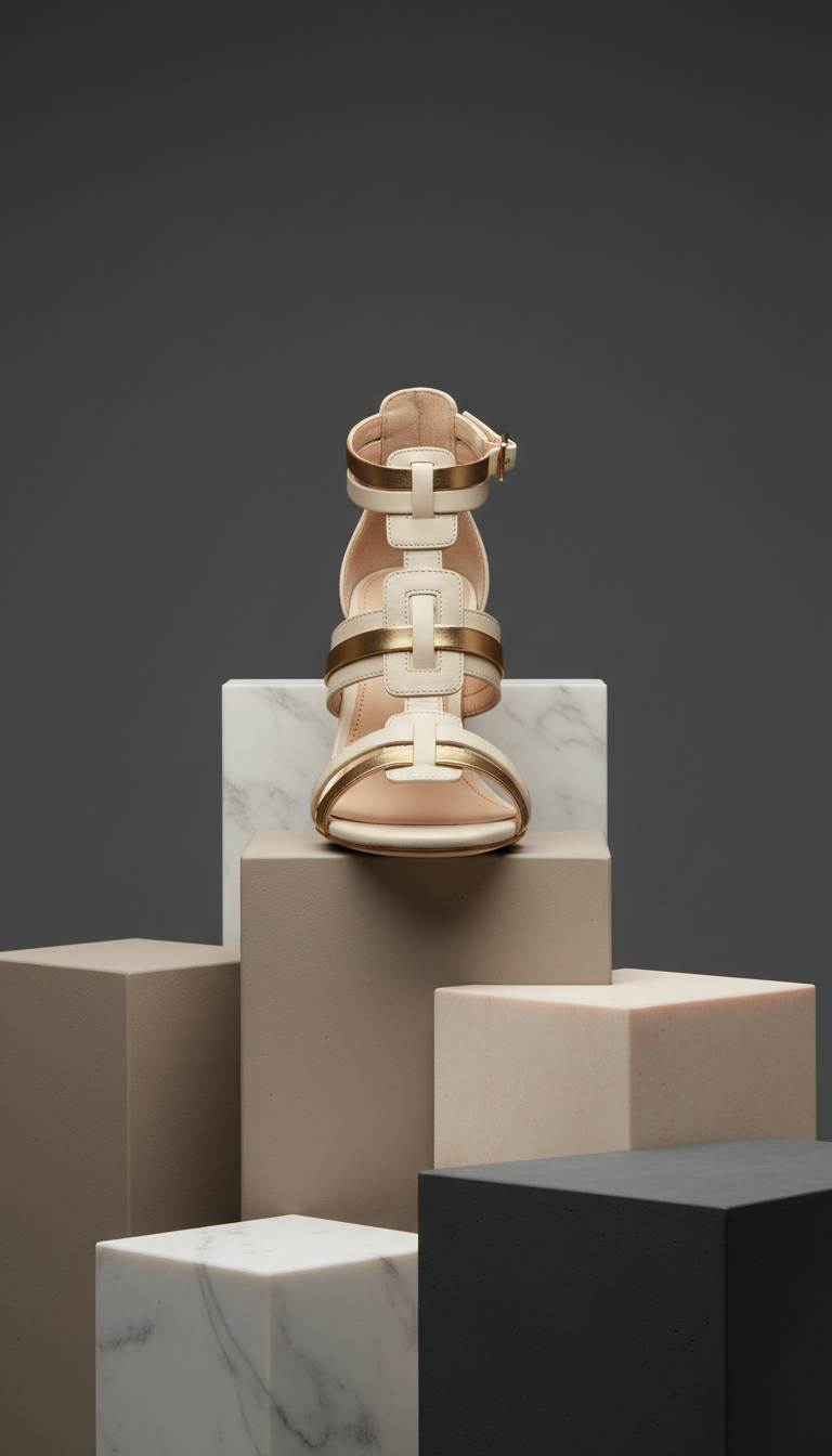 Strappy City Sandal in Gilded Sand