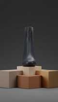 Block-Heel Ankle Boot in Midnight Slate